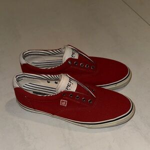 Sperry Men's Red Canvas Sneakers